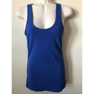 Next Level Blue Graphic Absolute Mule Racer Back Sleeveless Women's Tank Size S